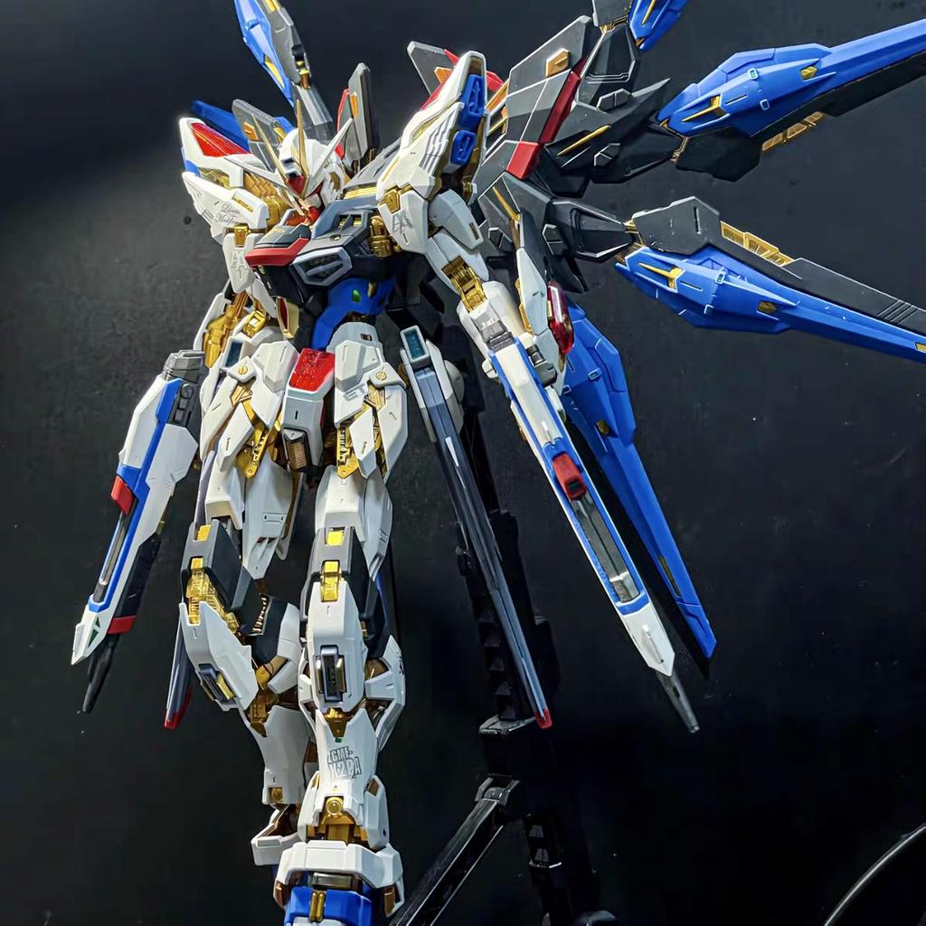 1/100 MGEX Scale Strike Freedom Assembly Mecha Model Kit with Wings of Light Action Figure Collectible Toy for Fans Adult Gift