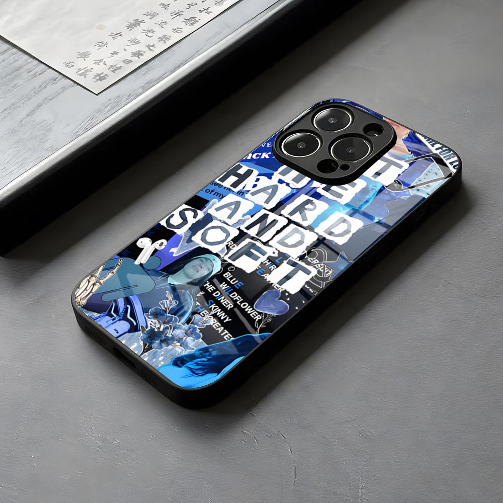 

Hit Me Hard And Soft B-BillieS Phone Case Glass For IPhone 16 15 14 Pro Max 13 12 Mini 11 X Anti-knock XS XR 8 Plus For Samsung iPhone13 ProMax