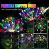 3/4/5PCS LED Solar Firework Light ,Outdoor Waterproof Garden Lights 8 Modes Fairy Lights For Party Pathway Yard DIY Decor