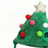 Christmas Dog Costume Set Holiday Party Cosplay Pet Hat and Bandana Apparel Cute Cat Christmas Costume Set for Gathering Party