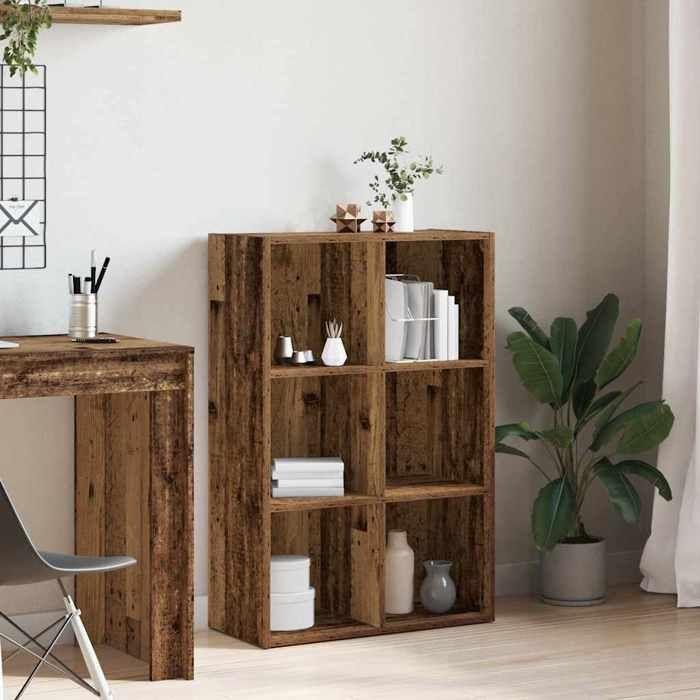 VidaXL Bookcase/Buffet Old Wood 66x30x98 Cm Engineered Wood, Bookcase, Bookshelf, Storage Cabinet, 855826