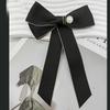 Womens Blue Polyester Bow Tie With Button Or Tie Closure For School Uniforms And Office Wear