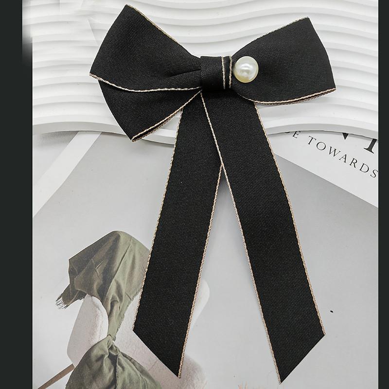 Womens Blue Polyester Bow Tie With Button Or Tie Closure For School Uniforms And Office Wear