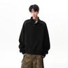 Men's Korean Style Round Neck Loose Hoodie, Autumn/Winter 2024 Trendy Chic Hong Kong Style.