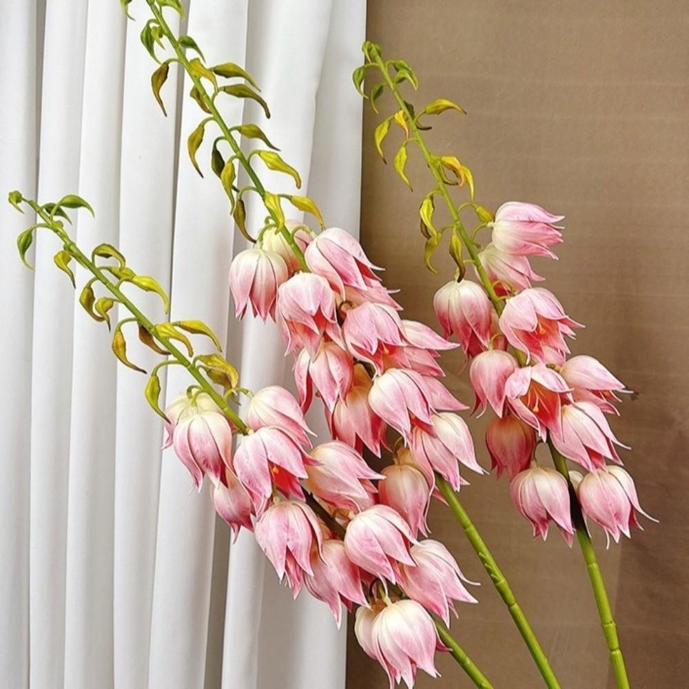 Plastic Yucca Flower Branch Bell Shaped Hanging Bell Flower Artificial Yucca Stem Living Room
