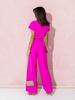 2024 Summer V-Neck Wide Leg Short Sleeve Jumpsuit
