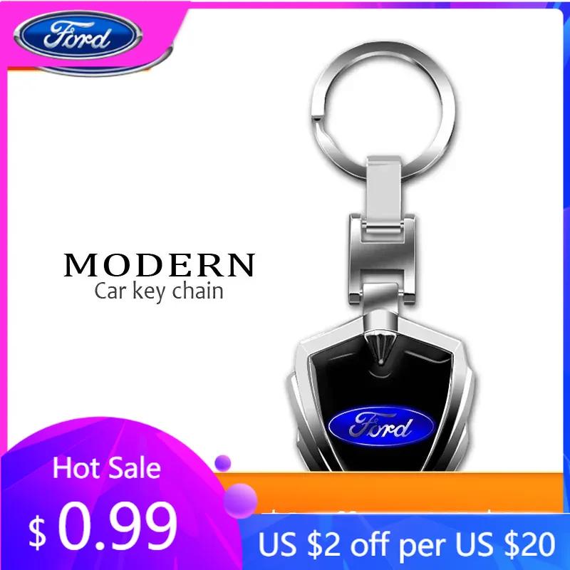 Car Sticker Ford New 2025 Hot High Quality Metal Car Keychain Car Key Ring Decoration Auto Accessories For Ford Focus 2 3 Mondeo