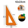 Triangle Ruler Woodworking Measurement Tool Carpenters Square Protractor Precise Right Angle Measuring Ruler Metric Angle Ruler