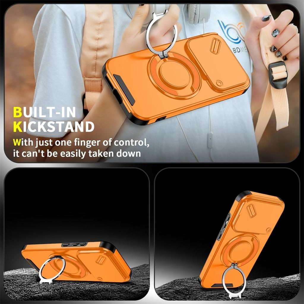 15T Custodia Resistente Copri Obiettivo Fotocamera Scorrevole Copertura con Supporto Rotante Per Xiaomi Mi 14T Pro 17 Robusto Antiurto Cover per Telefono Funda