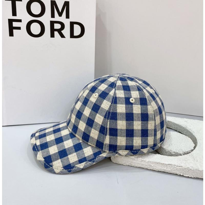 

Новая бейсболка в клетку с подгибом, летняя шляпа, солнцезащитный козырек, солнцезащитный, дышащая, большой окружности головы, регулируемая