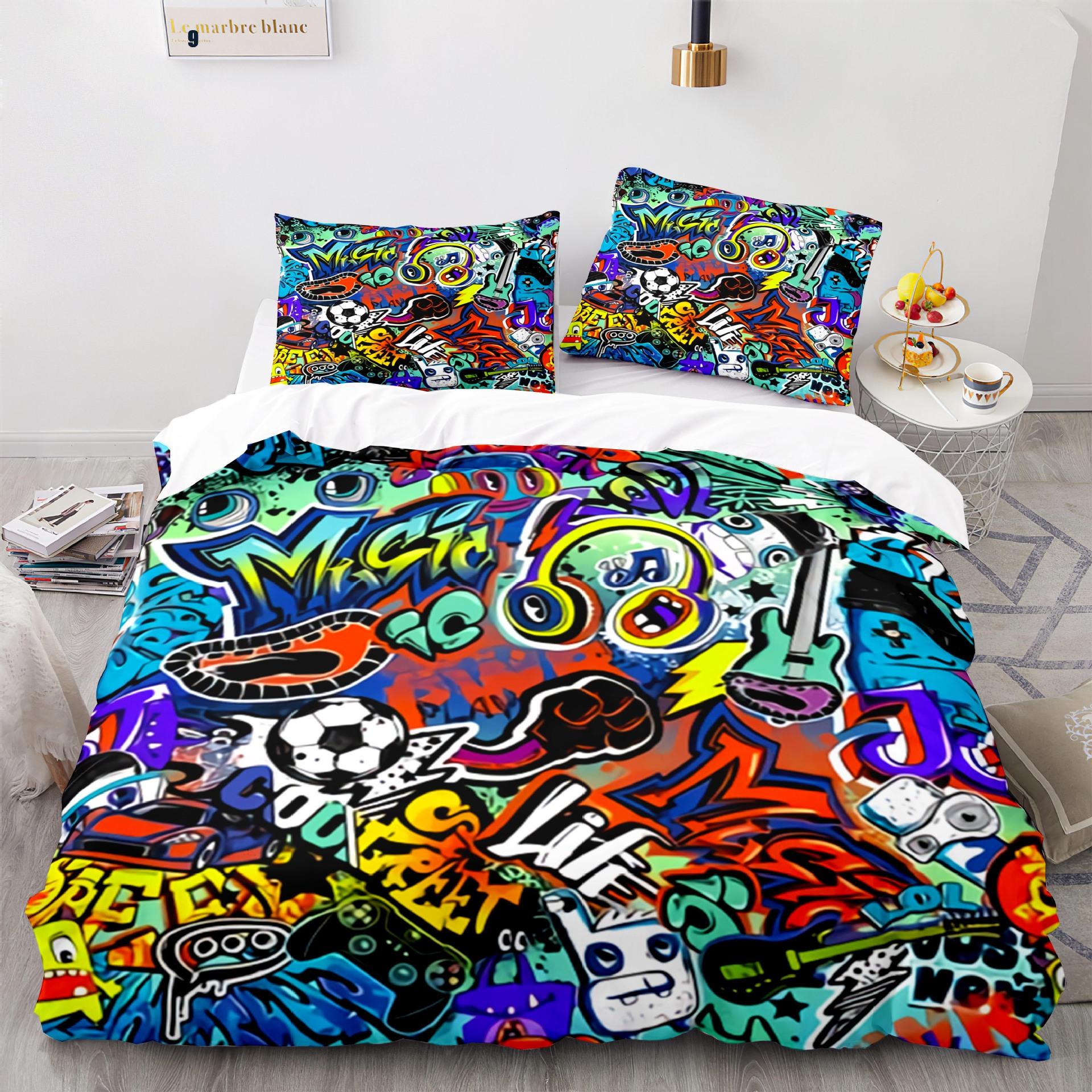 Gamer Dekbedovertrek Volledige Maat Tieners Gaming Beddengoed Set voor Kinderen Jongen Meisje Videogames Dekbedovertrek Gamepad Polyester Dekbedovertrek 200x230cm 3pcs