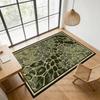 Retro Green Carpet Abstract Living Room Decoration Soft Rugs Bedroom Anti-slip Washable Customizable Dining Room Floor Mat Study
