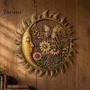 Home Interior Wall Ornament Sunshine Garden Decoration, Dragonfly/Bee/Butterfly/Bird Decor, Acrylic Sun Rustic Decorations Hanging for Indoor Outdoor