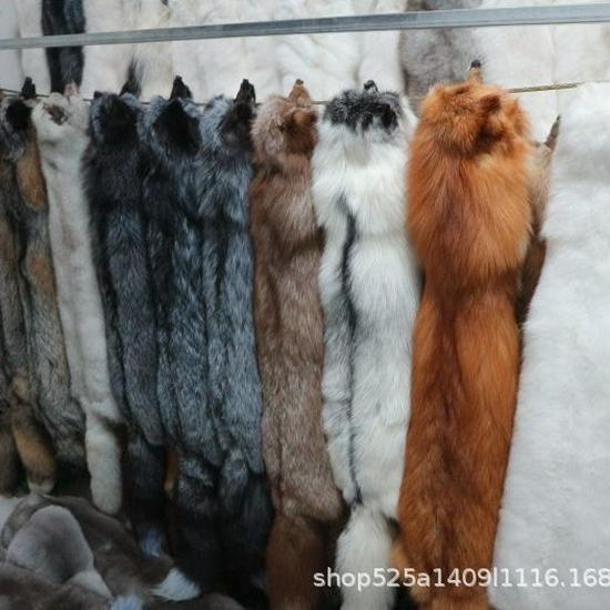 Whole Fox Fur Neck Warmer: Red, White, Blue, Grass Fox with Leather Fur, Winter Scarf.