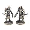 White Copper Metal Solider Miniatures Figurine Vintage Strong Men Warrior Ornament Desktop Decoration Accessories Toy Gift