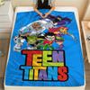 1PC Teen Titans Print FlAannel Blanket, High quality Comfortable for All Seasons, Home Decor, Warmth and Comfort