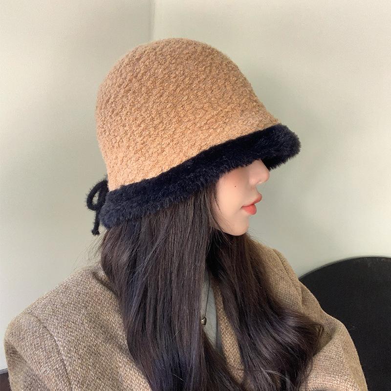 

Корейский стиль женская шапка рыбака шерстяная PaWinter теплая шапка рыбака женская повседневная шапка шапки для женщин One Size