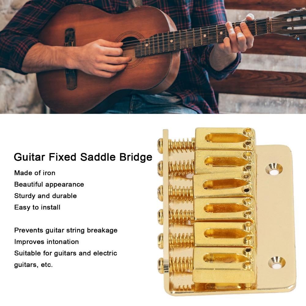 6 String Guitar Saddle Bridge Gold/Black/Silver Electric Guitar Parts Electric Guitar