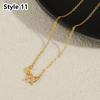 1Pcs New Titanium Steel Chain Necklace 45cm Non-fading Clavicle Chain All-match M-shaped Women's Simple Necklace