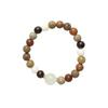 Hot 1Pc Natural Sandalwood Multi-Treasure Beaded Bracelet Ethnic Style Wristlet Proverb Bracelet Ancient Style Zen Rosary Gift