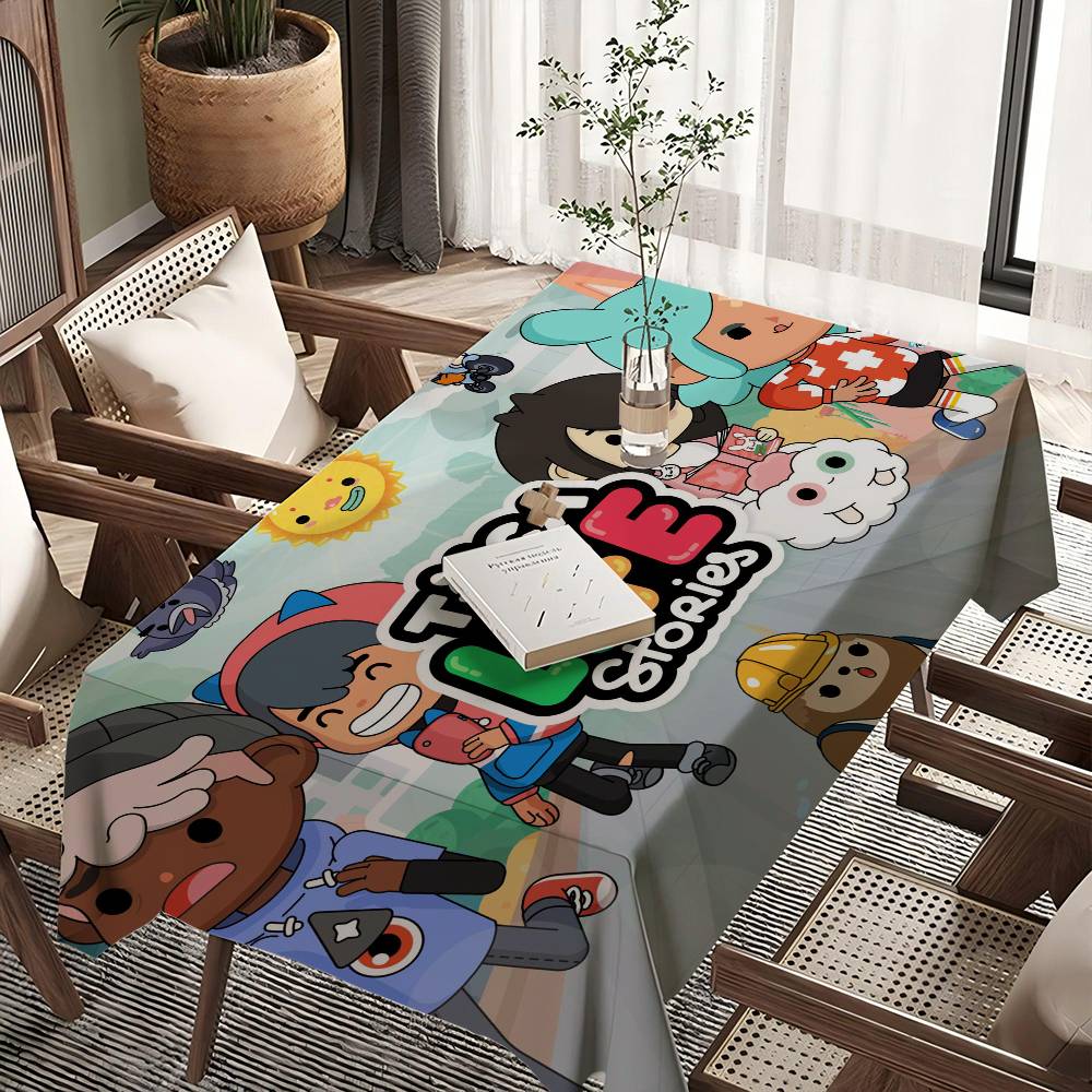 Toca Boca Toca Life World Rechthoekig Waterdicht Tafelkleed Feestdecor Boerderij Keuken Eettafelkleed Bruiloftsdecoraties 100x160cm