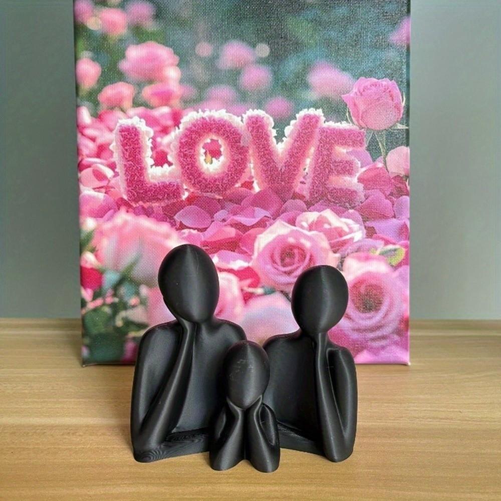 Couple Embracing Sculpture Abstract Family Sculpture Sculpture of A Family of Three Bedroom Decor