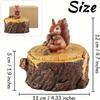 Animal Cartoon Squirrel, Hedgehog, Owl Animal Ashtray, Peeling Tree Stump Ashtray Suitable For Home, Office And Hotel Decoration