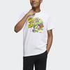 Adidas Neo Cartoon Print Sports Straight T-Shirt Men Tops White GS2588