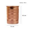 Pure Copper Tumbler 300ml | Ayurvedic Drinking Glass for Water | Handcrafted Copper Utensil for Daily Use – 4Pcs Set