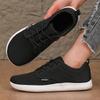 Womens Minimalist Walking Sneakers Shoes Wide Toe Barefoot Casual Wide Last Canvas Black Flat Board Shoes Breathable Mesh Shoes