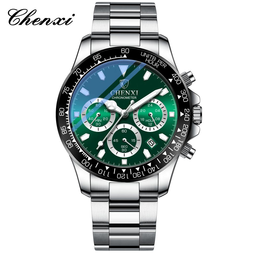 Men Watch Steel Luminous Watches Men's Army Military Quartz Wristwatch Chronograph Male Clock Relogio Masculino
