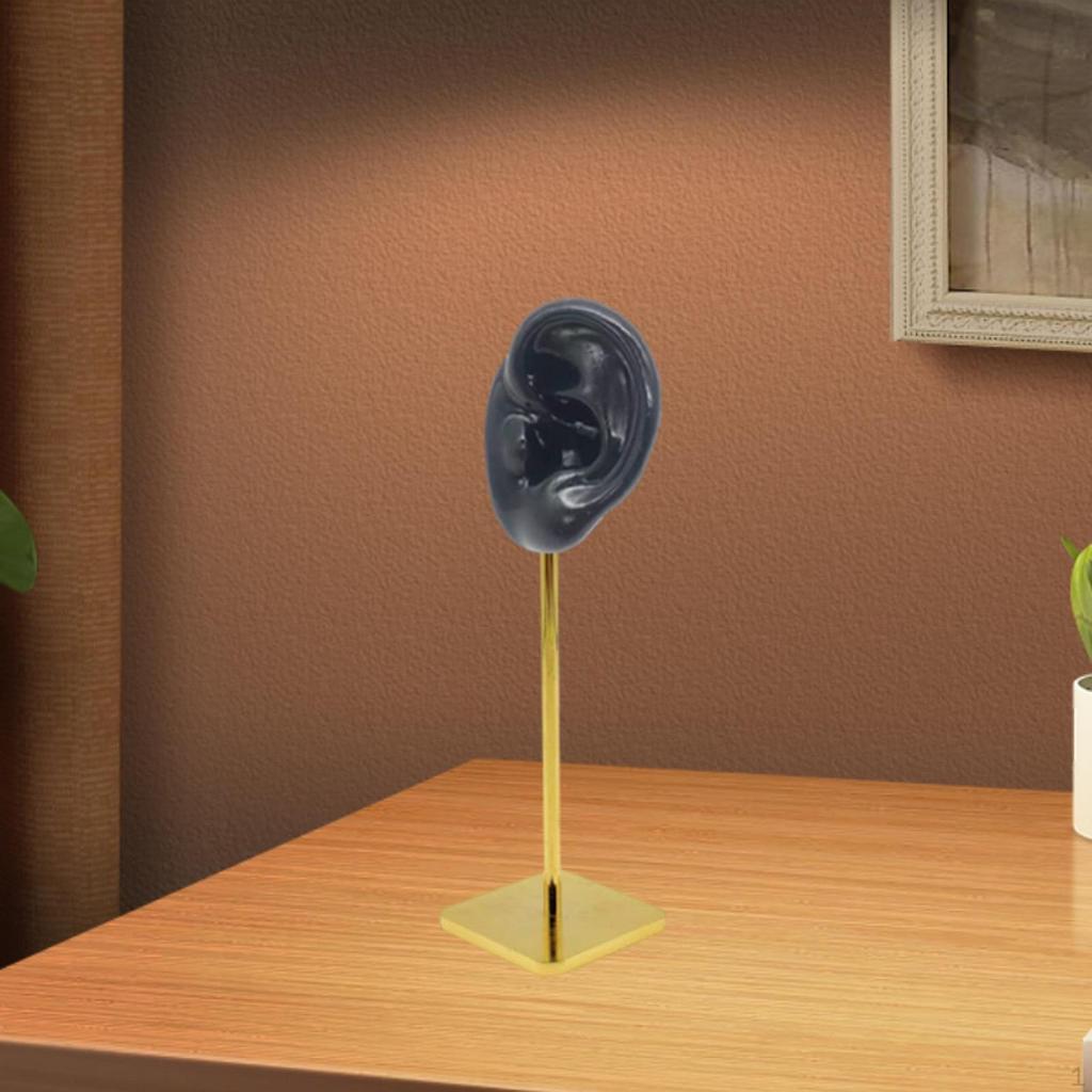 Ear Shaped Jewelry Earring Display Stand Copper Storage Rack for Retail Show Personal 6.7inch Tall