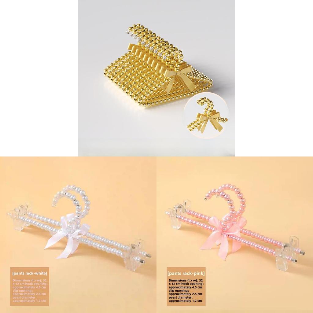 Anna Princess Dress Hangers Set With Pearl Accents For Childs Wardrobe Storage