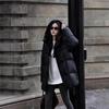2025 Korean Style Women's Warm Hooded Mid-Length Down Coat