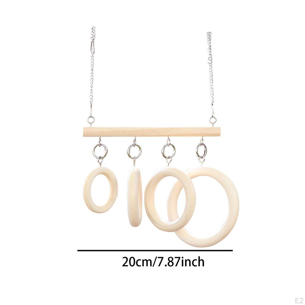 Wooden Birds Parrots Ladder Perch ,Bird Hammock Cage Toy ,Standing Sticks Climbing ,Parrot