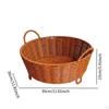 Woven Fruit Basket,Imitation Rattan,Farmhouse Holder with Handle Decorative Kitchen Basket for