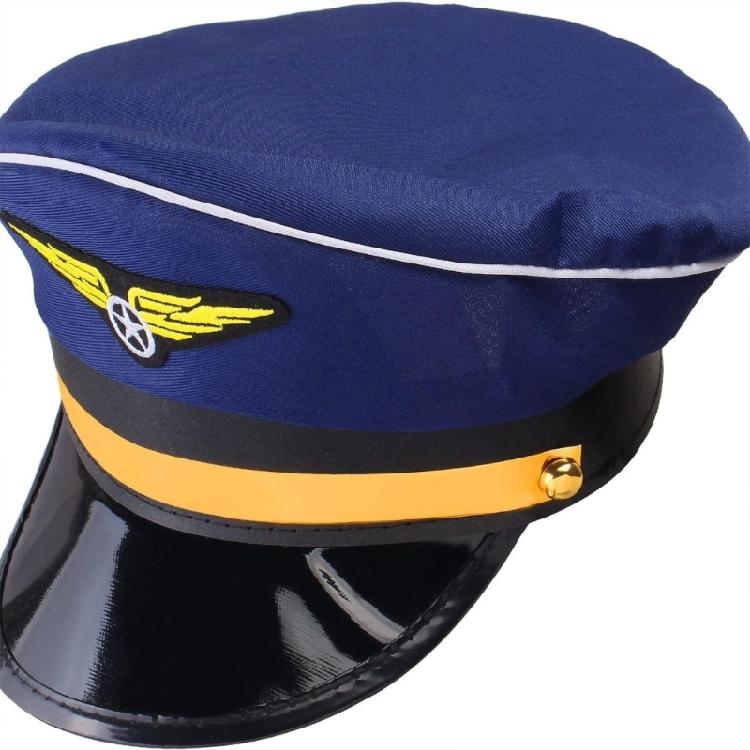 Captain Costume Accessories Captain Hat Uniform Epaulets Embroidered Applique Glasses Neck Tie for Men Cosplay