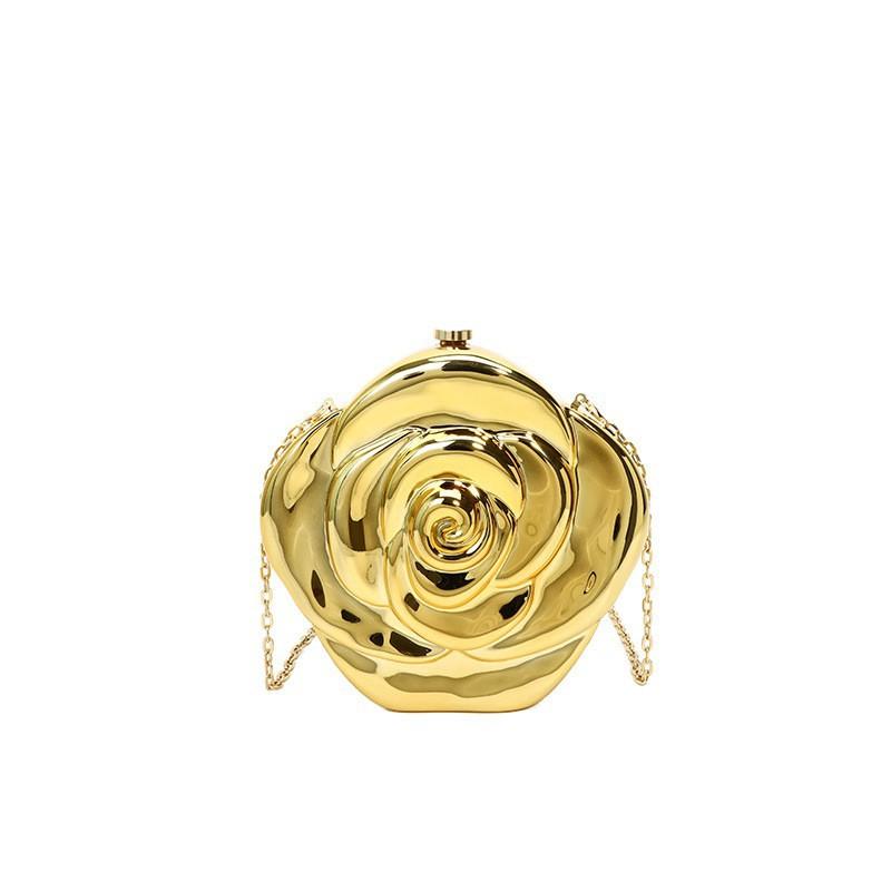 Acrylic Box Bag Female Niche Flower Design Unique Temperament Portable Dinner