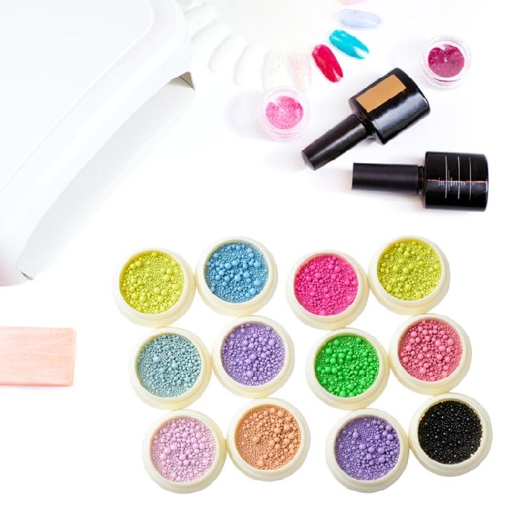 Nails Caviar Beads Metal Nail Beads Micro Pixie-Beads for DIY Nail Art Charms