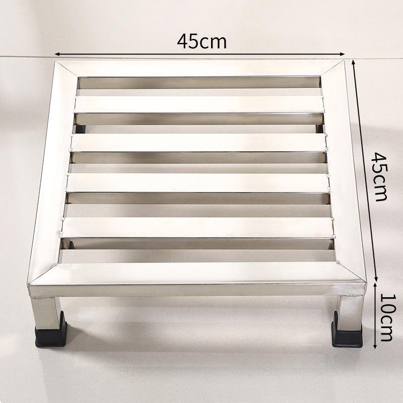 Nerezový víceúčelový regál a zvýšená spodní skříňka