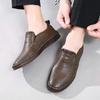 Leather shoes men's summer new versatile business casual shoes beef tendon soft sole non-slip