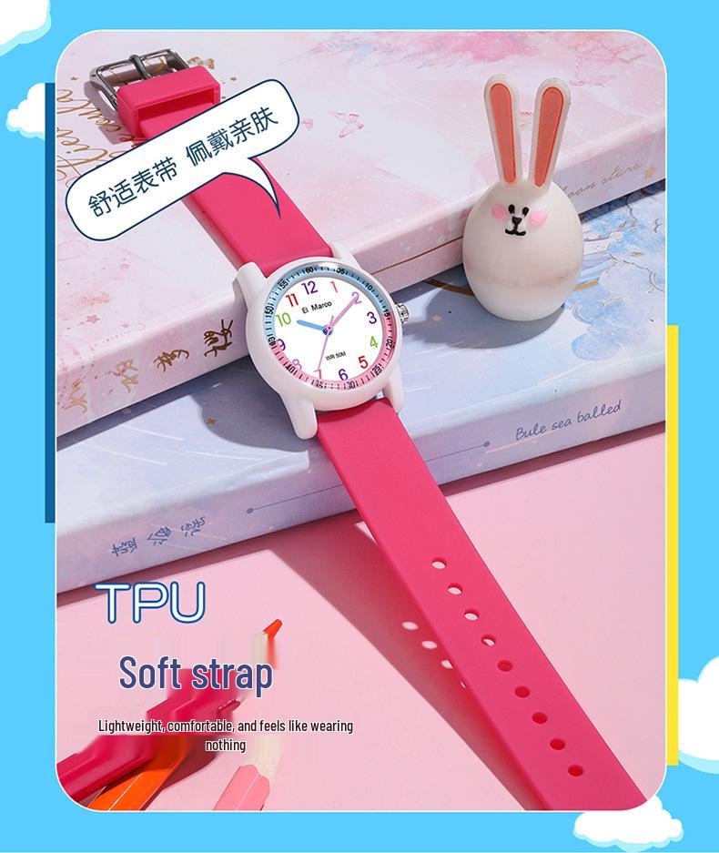 Marco Quartz Unisex Children's Sports Watch - Simple, Stylish, Waterproof with Color Block Design for Students