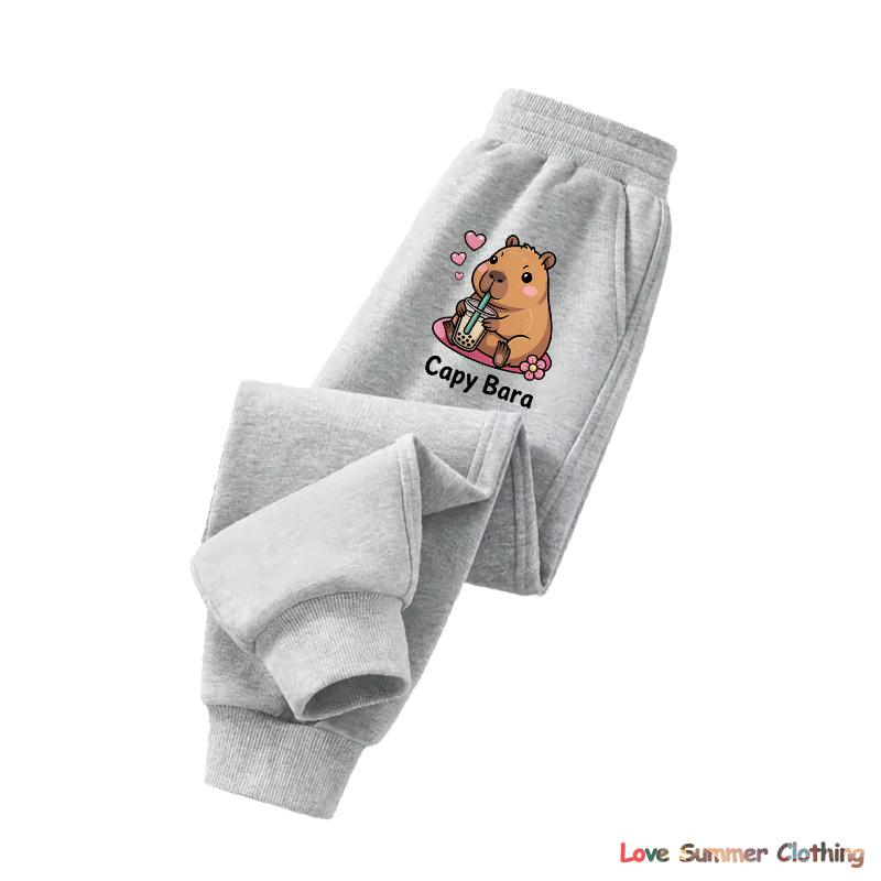 Roztomilá kapybara Rozkošné Kawaii dětské oblečení Teplé svetry a mikiny pro venkovní sporty na podzim a zimu pro dívky chlapce