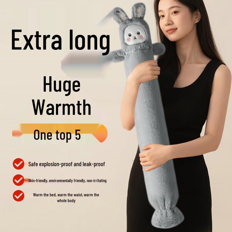 WEZHO Rabbit Plush Long Hot Water Bottle