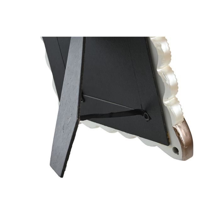 Cadre Photo - 22,8 X 2,6 X 28,6 Cm - Cuivre Et Blanc - Résine - Style Romantique