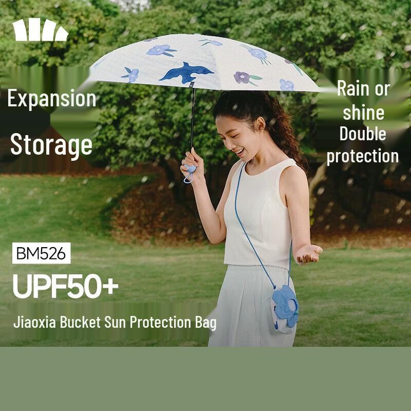 Beneunder BM526 Five-Fold Black Vinyl Sun Umbrella