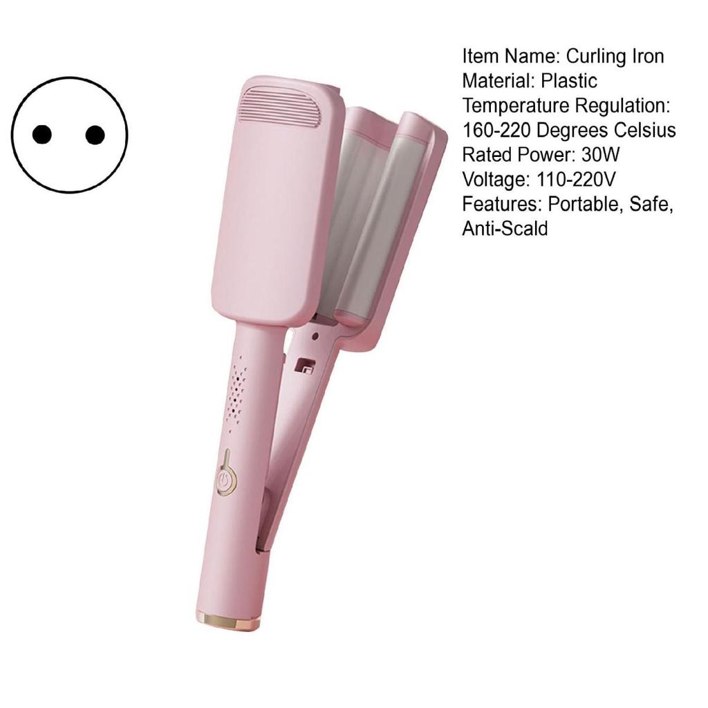 32 mm V-förmiger Lockenstab aus Keramik mit großen französischen Wellen, Haarcrimper, Styling-Tool, Verbrühungsschutz, Lockenstab für tiefes Wellen, für kurzes und langes Haar