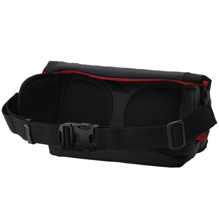 RS TAICHI Motorcycle Body Bag Waist Bag Waterproof Touring Unisex Adult WP Hip Bag RSB279 BLACK/RED 5L