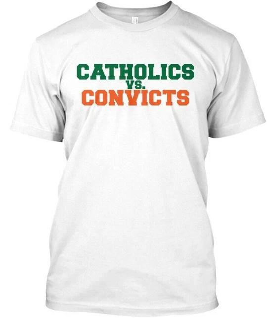 

Catholics Vs Convicts Rivalry - Vs. T shirt Made in the USA Size S to 5XL 2XL