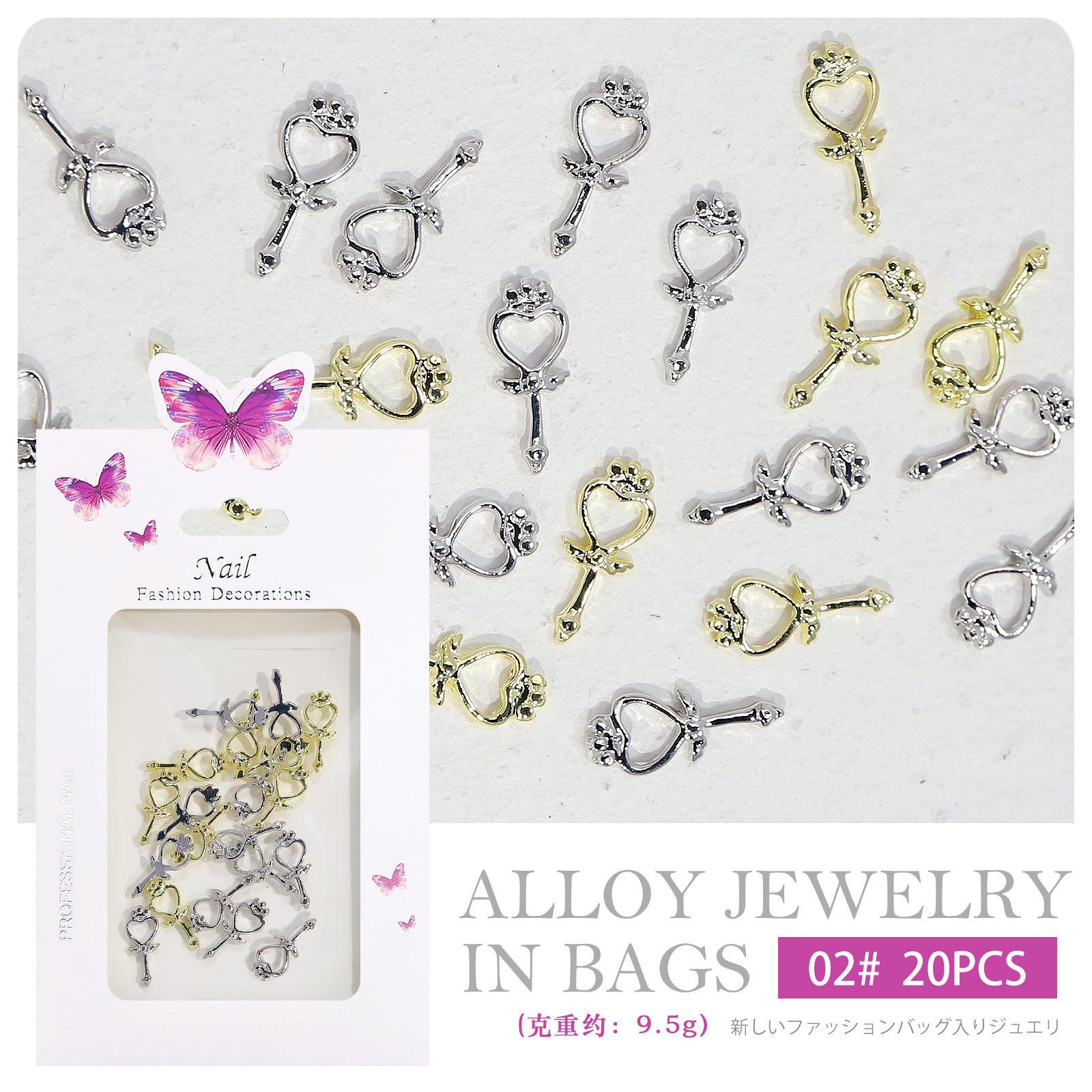 

Nail Art Japanese Nail Art Xiaoxiangfeng Love Bow Chain Alloy Nail Art Jewelry